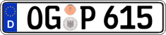 German license plate, Regular plates