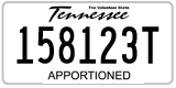 Tennessee, Apportioned