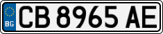 License plate of Bulgaria, Cars