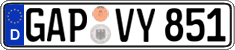German license plate, Regular plates