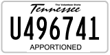 Tennessee, Apportioned