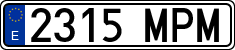 License plates of Spain, Ordinary (2000)
