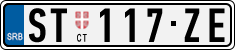 License plate of Serbia, Cars