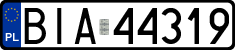 License plates of Poland, Regular car plates