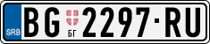 License plate of Serbia, Cars