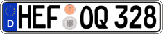 German license plate, Regular plates