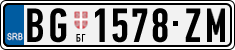 License plate of Serbia, Cars