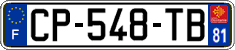 French license plate, SIV (ordinary)