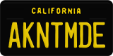 California, Vanity Plates