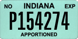 Indiana, Apportioned