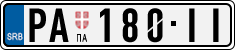 License plate of Serbia, Cars