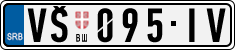 License plate of Serbia, Cars