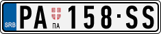License plate of Serbia, Cars