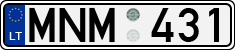License plate of Lithuania, Cars