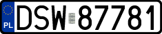 License plates of Poland, Regular car plates