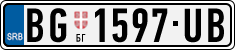 License plate of Serbia, Cars