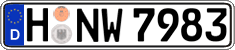 German license plate, Regular plates