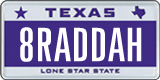 Texas, Vanity Plates