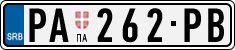 License plate of Serbia, Cars