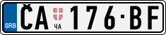 License plate of Serbia, Cars