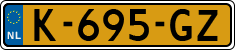 License plate of the Netherlands, Cars