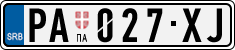 License plate of Serbia, Cars
