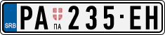 License plate of Serbia, Cars