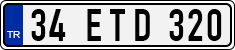 License plate of Turkey, Regular plates