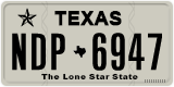 Texas, Regular plates (2012) (АBC-1234)