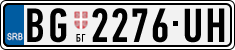 License plate of Serbia, Cars