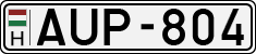 license plates of Hungary, Cars (1990)