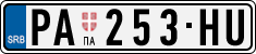 License plate of Serbia, Cars