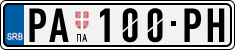 License plate of Serbia, Cars