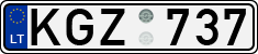 License plate of Lithuania, Cars