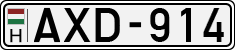license plates of Hungary, Cars (1990)