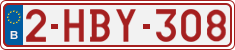License plate of Belgium, Regular plates (2010)