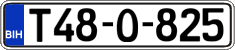 License plate of Bosnia and Herzegovina, Regular plates