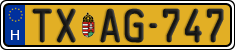 license plates of Hungary, Taxi (2022)
