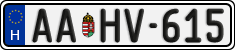 license plates of Hungary, Regular plates (2022)