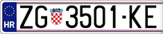 License plate of Croatia, Regular plates