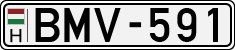 license plates of Hungary, Cars (1990)