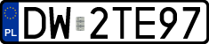 License plates of Poland, Regular car plates