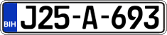 License plate of Bosnia and Herzegovina, Regular plates