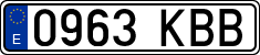 License plates of Spain, Ordinary (2000)