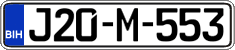 License plate of Bosnia and Herzegovina, Regular plates
