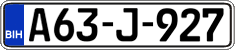 License plate of Bosnia and Herzegovina, Regular plates
