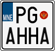 License plate of Montenegro, Vanity Plates