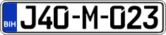 License plate of Bosnia and Herzegovina, Regular plates