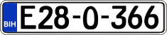 License plate of Bosnia and Herzegovina, Regular plates