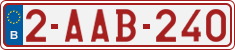 License plate of Belgium, Regular plates (2010)